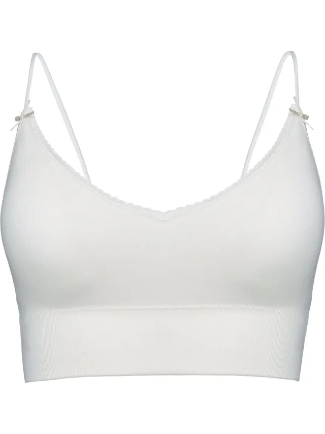 Bloovii Joy - Sportbeha-bralette - Naadloos - Verstelbaar - Crèmekleurig