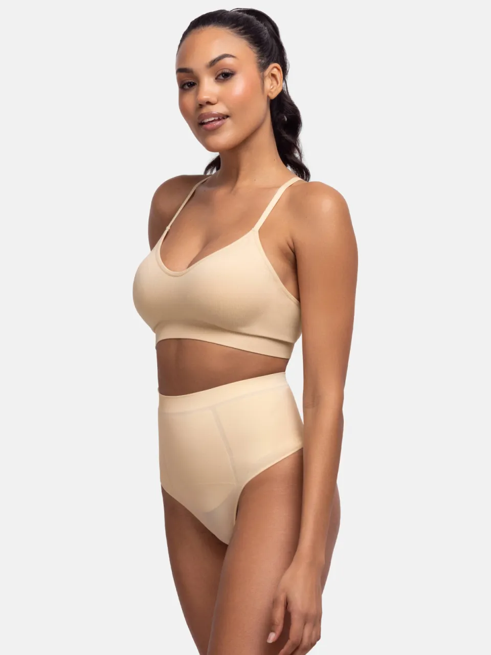 Dorina high waist corrigerende string Absolute Sculpt beige, foto 3