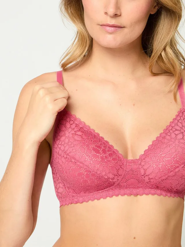 nur die Bügelloser BH Lace Roze