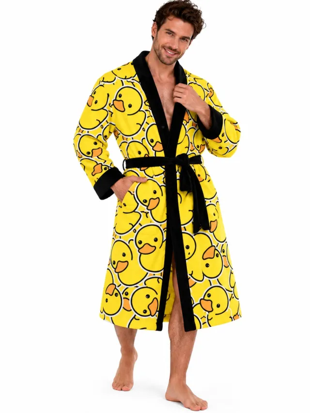 RedParrot Badeend Ochtendjas - Badjas - Pyjama - Eend - Geel - Unisex