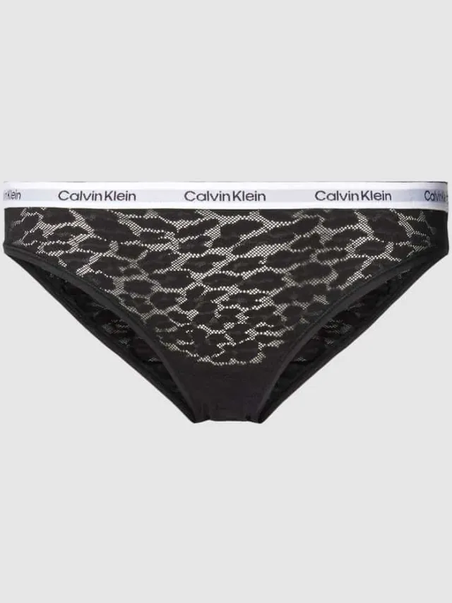 Calvin Klein Slip met label in band Zwart