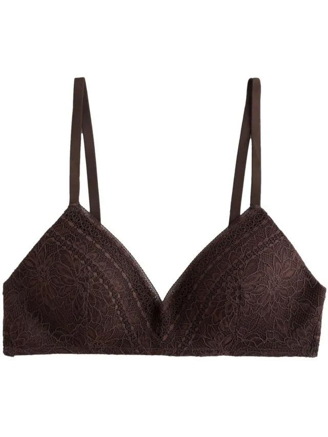 Next Dames - Premium kanten beha met vulling zonder beugel - Bruin Chocolate Brown