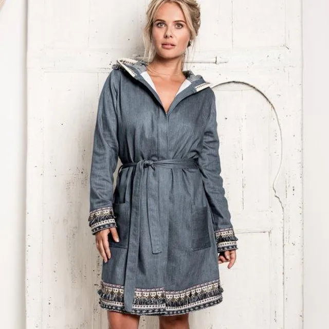 True Bandits Hygge Robe Else - Badjas - Blauw Denim