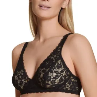 Calida Natural Comfort Lace Soft bh zwart Beige,Zwart,Wit