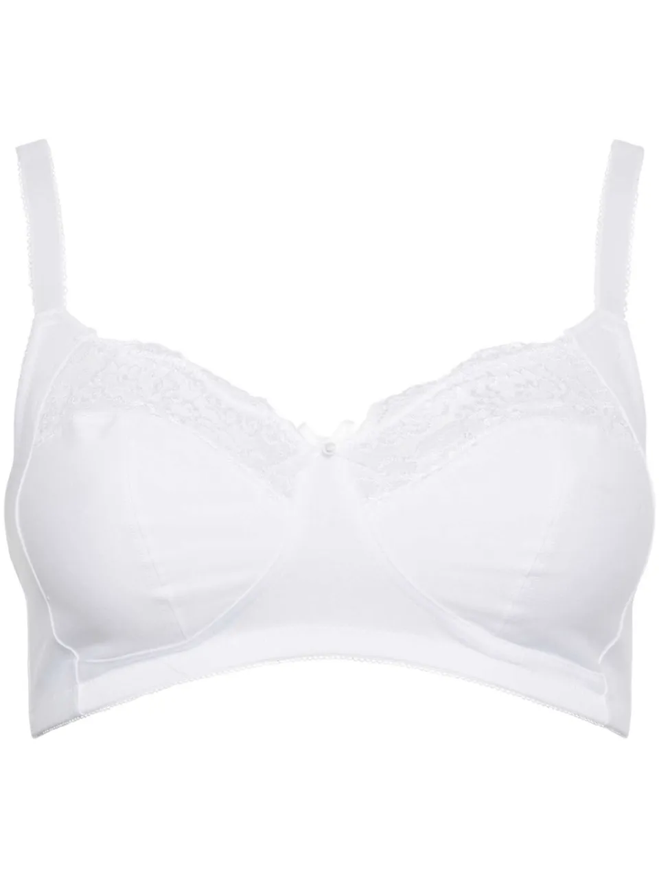 Yours Katoenen Bh Zonder Beugel Met Kant Detail In Wit Bestsellersize, foto 2