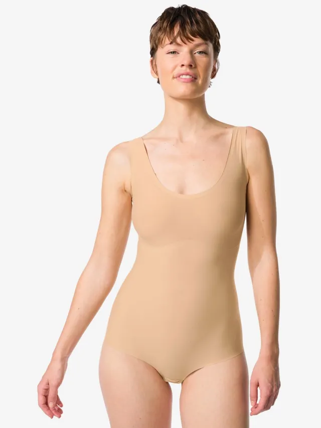 HEMA Medium corrigerende damesbody second skin beige (beige)