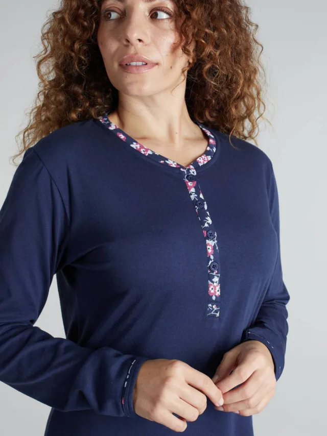 Götzburg Carolina nachthemd donkerblauw, foto 4