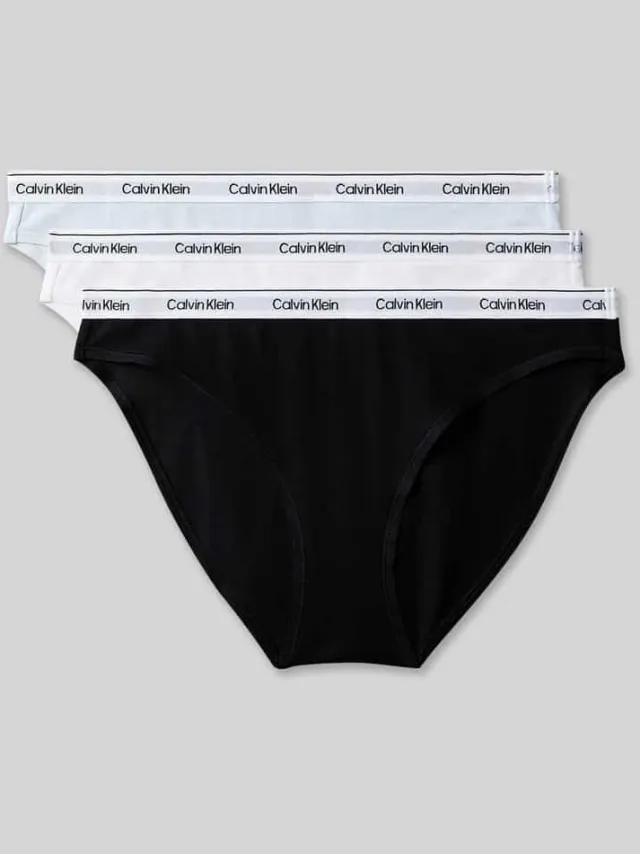 Calvin Klein Slip van katoenmix in set van 3 lichtblauw, foto 2