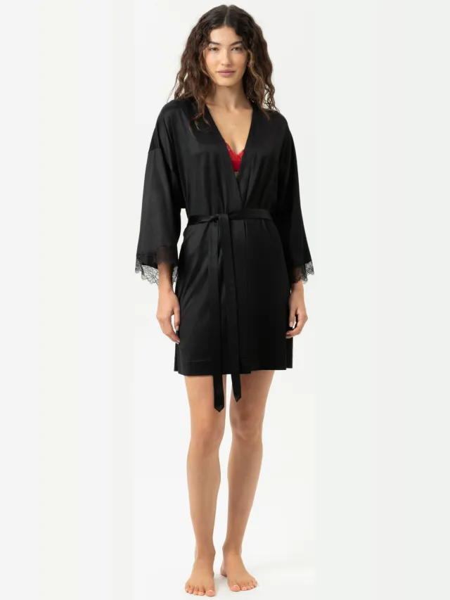 Mey Kimono Serie Pure Shine Lace Zwart