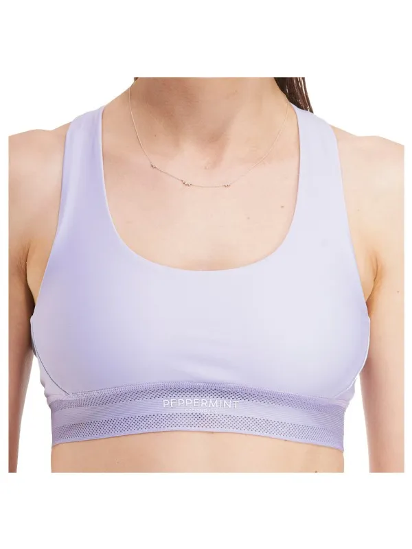 PEPPERMINT Signature sportbeha lichtblauw beige