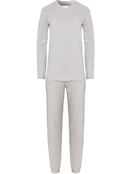 By Louise Dames pyjama set lang Grijs