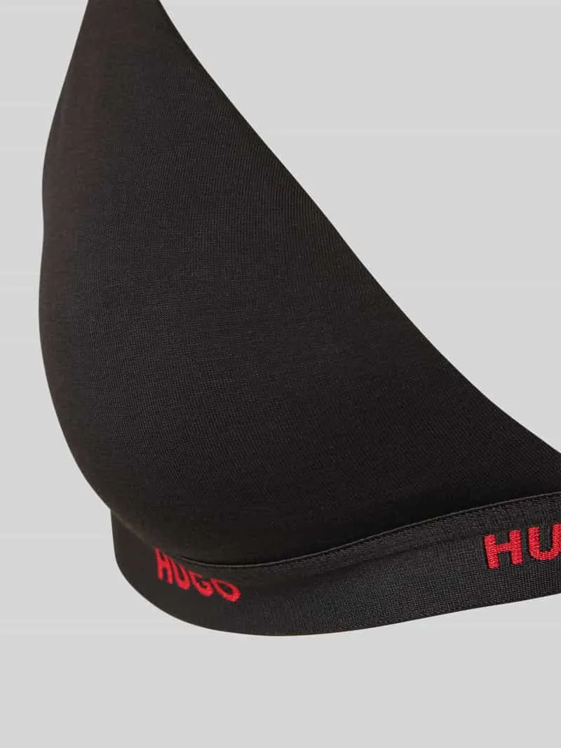 Beha van katoenmix, model 'HUGO ID TRIANGLE' zwart, foto 2