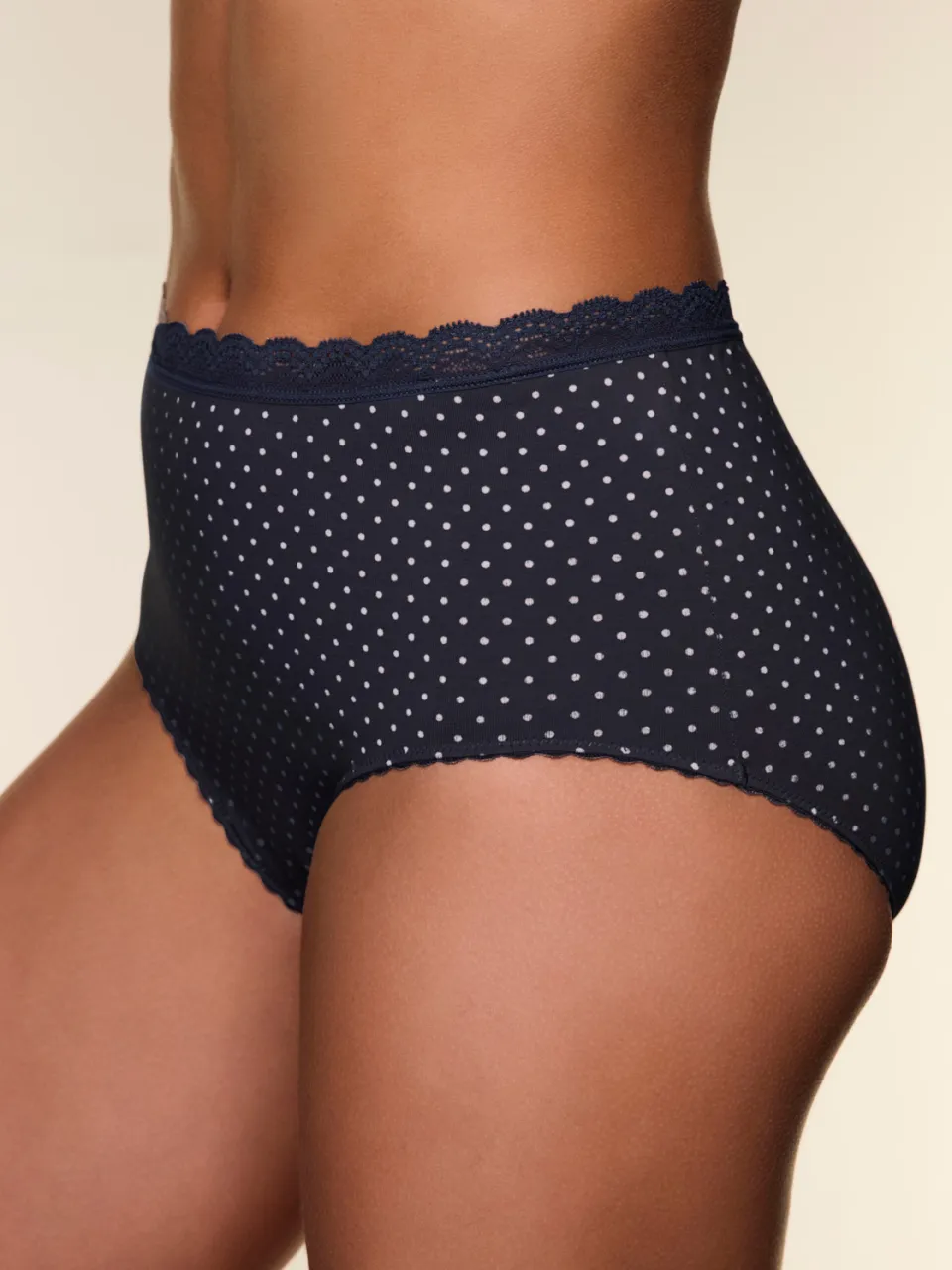 tailleslip marineblauw navy/roze