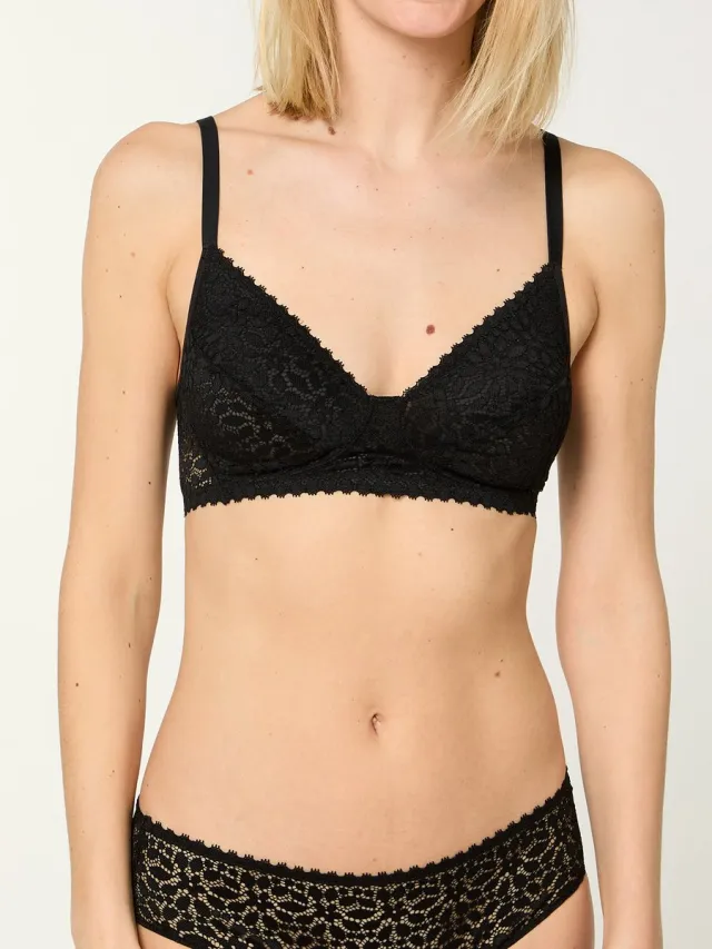 nur die Bügelloser BH Lace Zwart