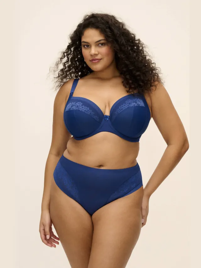 Elomi Nerina niet-voorgevormde plunge beugel-bh donkerblauw