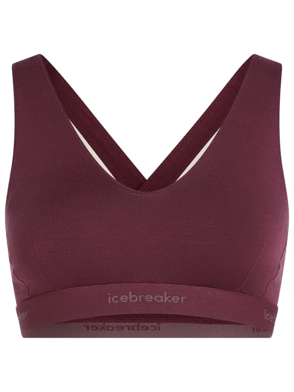 Icebreaker 125 Cool-Lite Sprite Racerback sportbeha bordeaux Rood