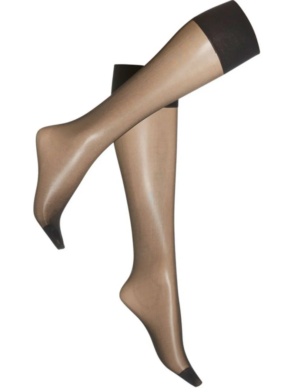 Anytime kniekousen 20 denier beige Zwart
