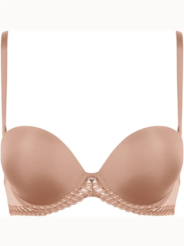 Aubade Sheer Emotion Strapless Bh 4MP06 Sand - maat EU 80F / FR Zand