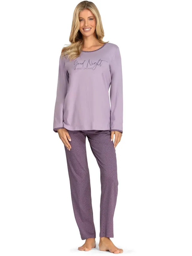 Comtessa Pyjama 'Dream Time' - Dames Nachtmode - Lange Mouw Paars