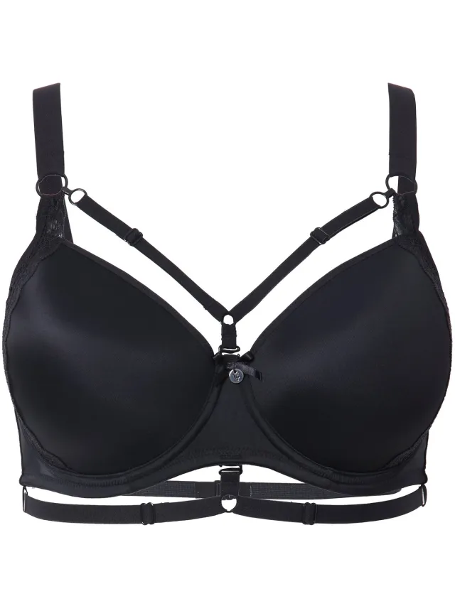 TruYou Dames - TRUYOU beugel-BH zachte cups sierbandjes - Zwart