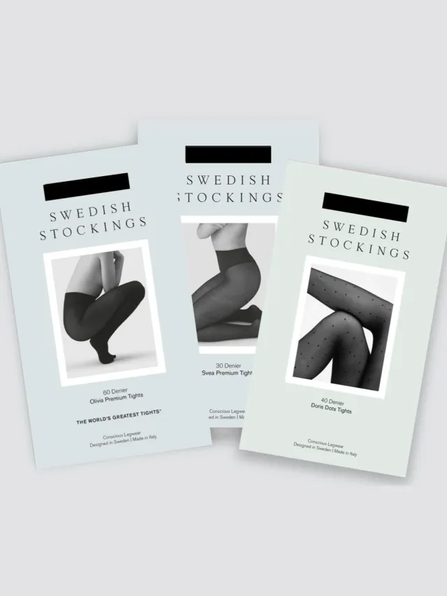 Swedish Stockings dames vegan Panty Set Olivia Svea En Doris Zwart