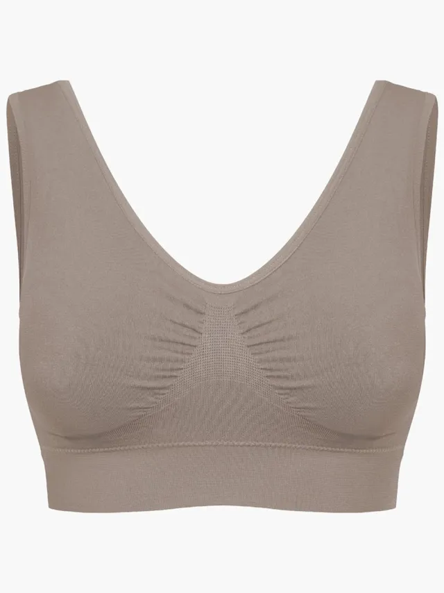 cfab Comfortabele bh - Taupe - S - BH Zonder Beugel Voorgevormd - Ondergoed - Naadlos