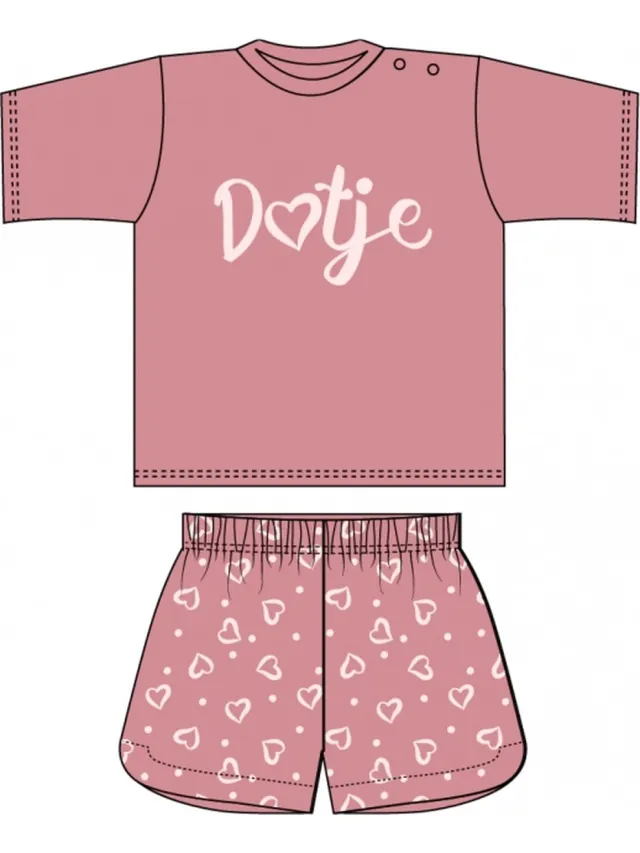Fun2Wear Shortama Dotje Oud - Roze