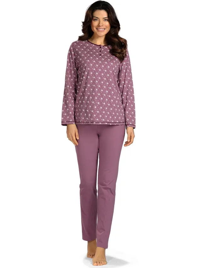 Comtessa Pyjama 'A little Dream' - Lange Mouw - Paars