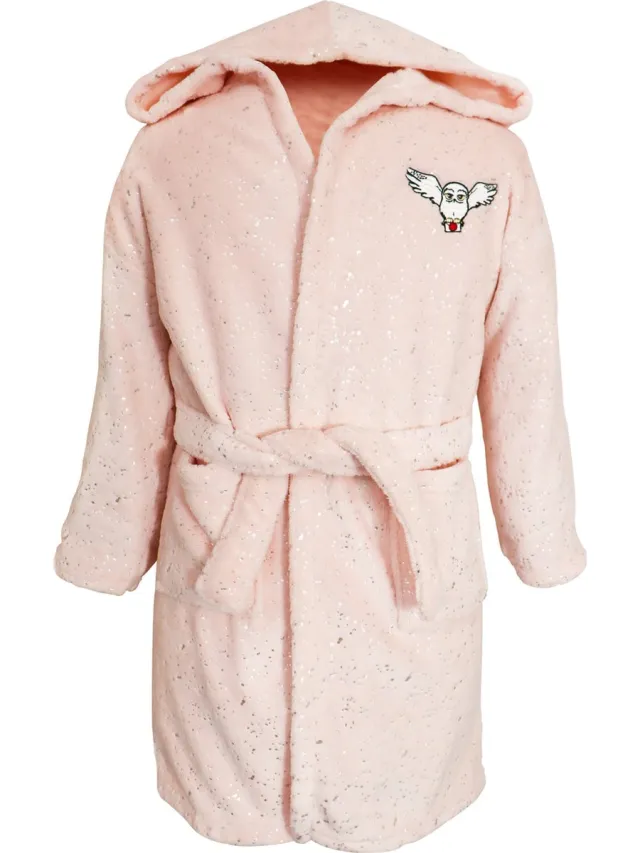 Harry Potter Badjas, Hedwig - 10/12 jaar - 100% Polyester Roze