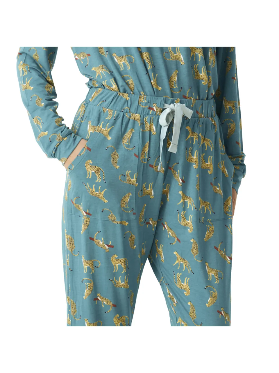 J and J Brothers Lange Mouw Pyjama JJBDP0600 vrouw blauw, foto 2