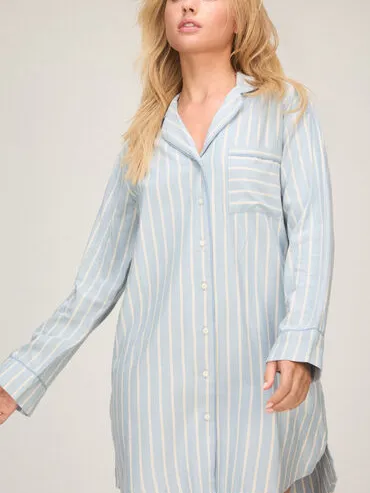 Hunkemöller Nachthemd Strepen Blauw