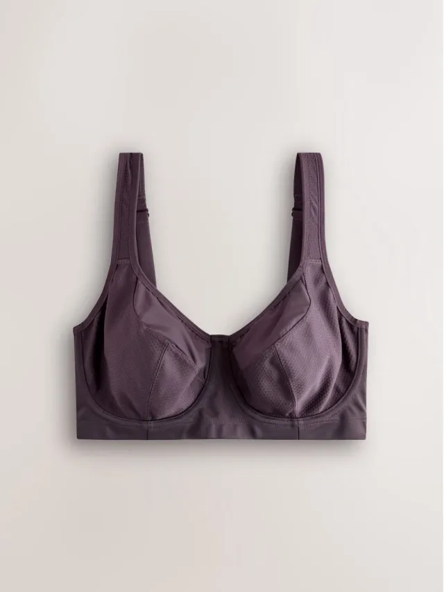Next Dames - Dry Tech DD+ beha met volledige cups, zonder vulling en hoge ondersteuning - Paars Plum Purple