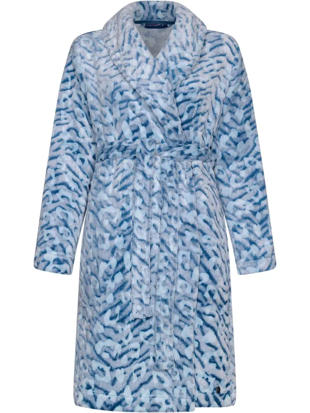 Pastunette Badjas - Wild Dreams - Fleece - Blauw Turquoise