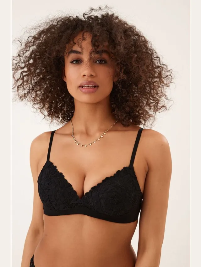 Next Dames - Ultimate Comfort beha met kant en vulling, zonder beugels - Zwart Black