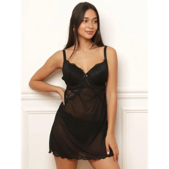 La Modeuse babydoll zwart