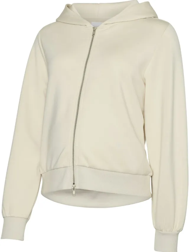 Mamalicious MLZALA ZIP LS SWEAT TOP - Dames - Sweaters Birch