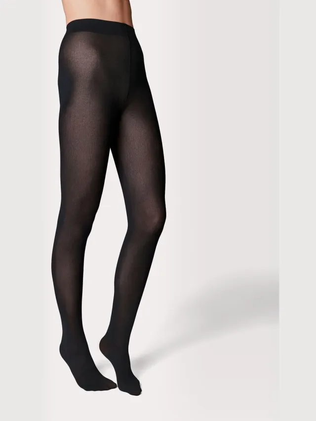 HEMA Maillot thermo 150 denier zwart (zwart)