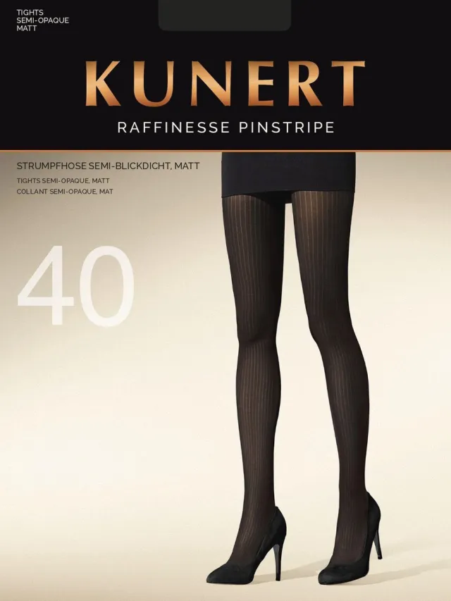 Kunert Raffinesse pinstripe 40 denier panty-38 Kleur Marine