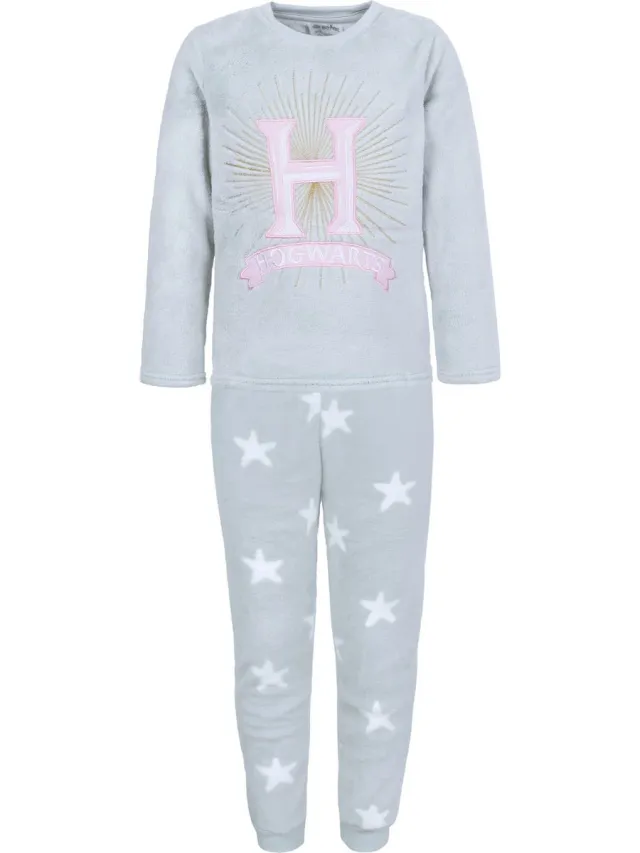 Harry Potter Warme, mintgroene pyjama, broek met sterren, Hogwarts Harry Potter-sweatshirt