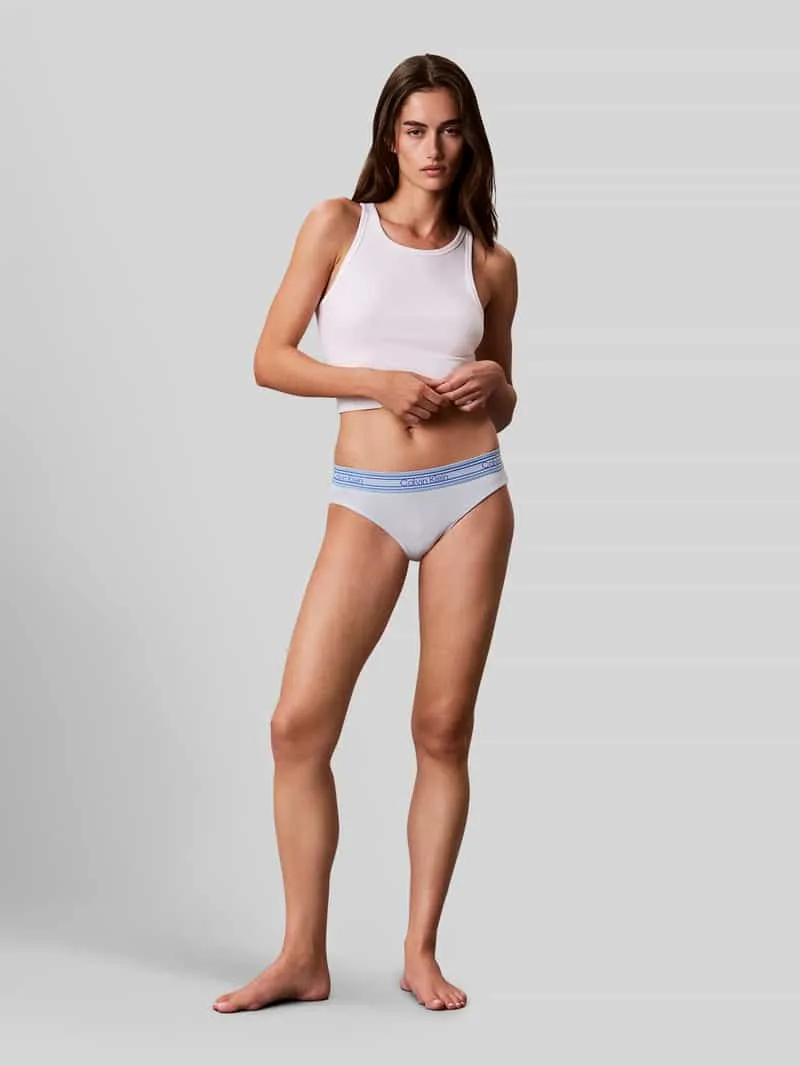 Calvin Klein Slip van mix van katoen en modal model 'RETRO' lichtblauw, foto 3