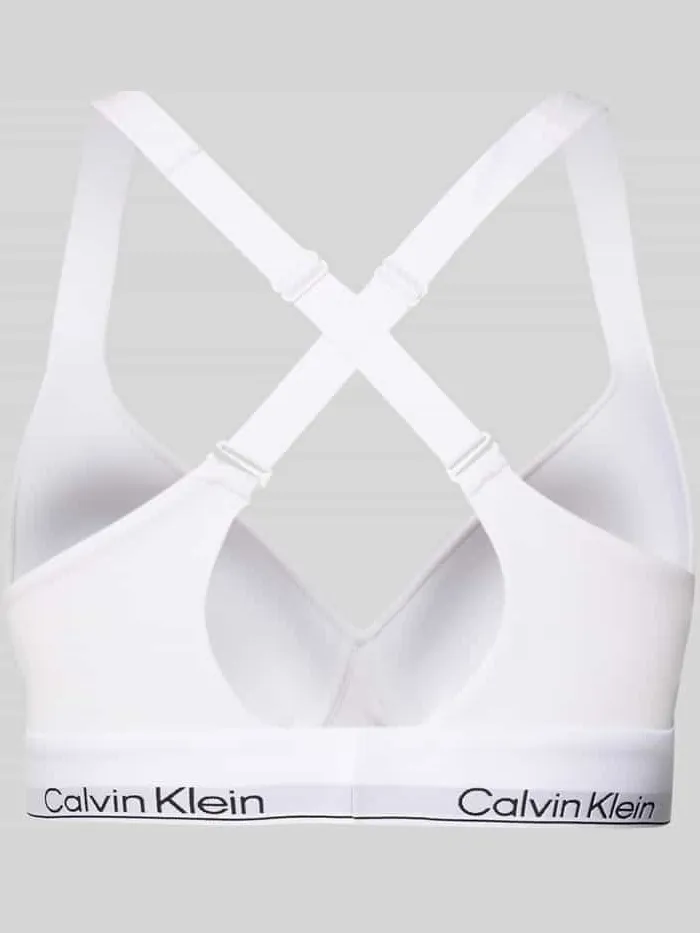 Calvin Klein Bralette met gewatteerde cups, model 'Lift' wit, foto 2