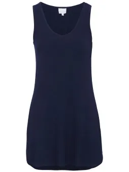 Damella Bamboo Nightdress Zwart,Grijs,Blauw
