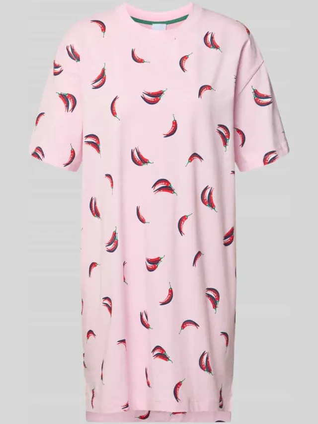 Mey Nachthemd met relaxed fit van katoenmix roze, foto 2