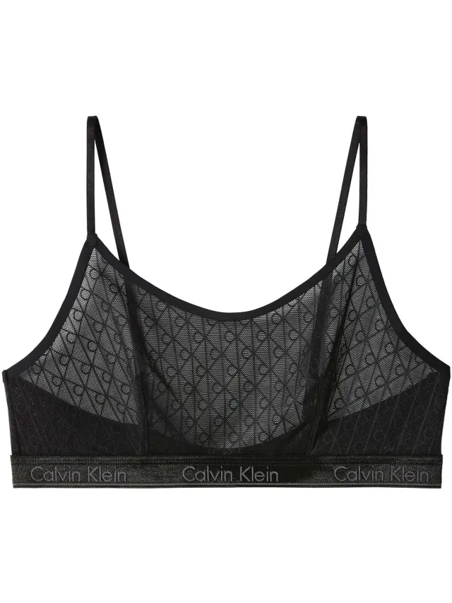 Calvin Klein Unlined Bralette grijs Zwart
