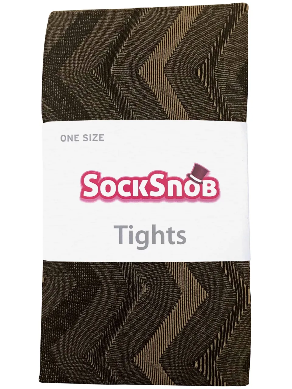 Sock Snob Dames80 denier ondoorzichtig patroon panty's - Weven Bruin, foto 2