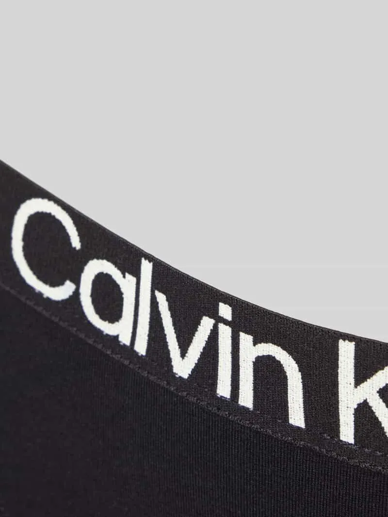 Calvin Klein String van katoenmix in 3-pack zwart, foto 3