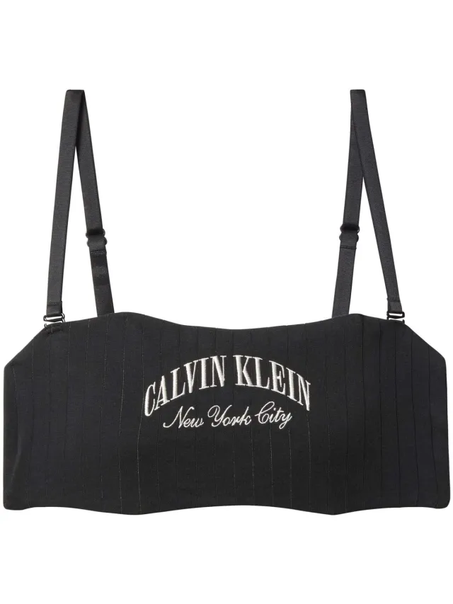 Calvin Klein Jeans Lightly Lined bandeau-bralette zwart