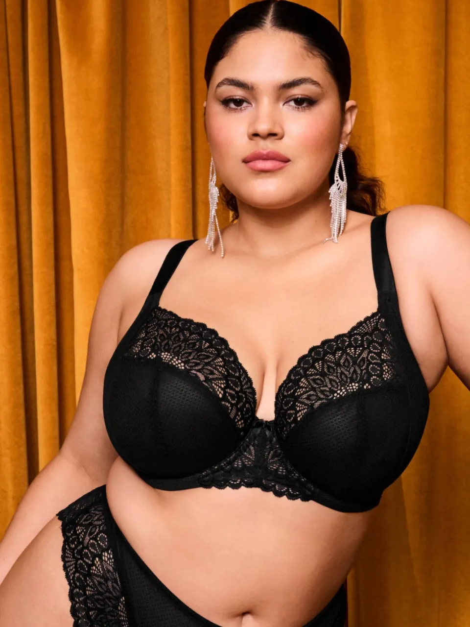 Elomi Tiernie niet-voorgevormde plunge beugel-bh zwart, foto 3