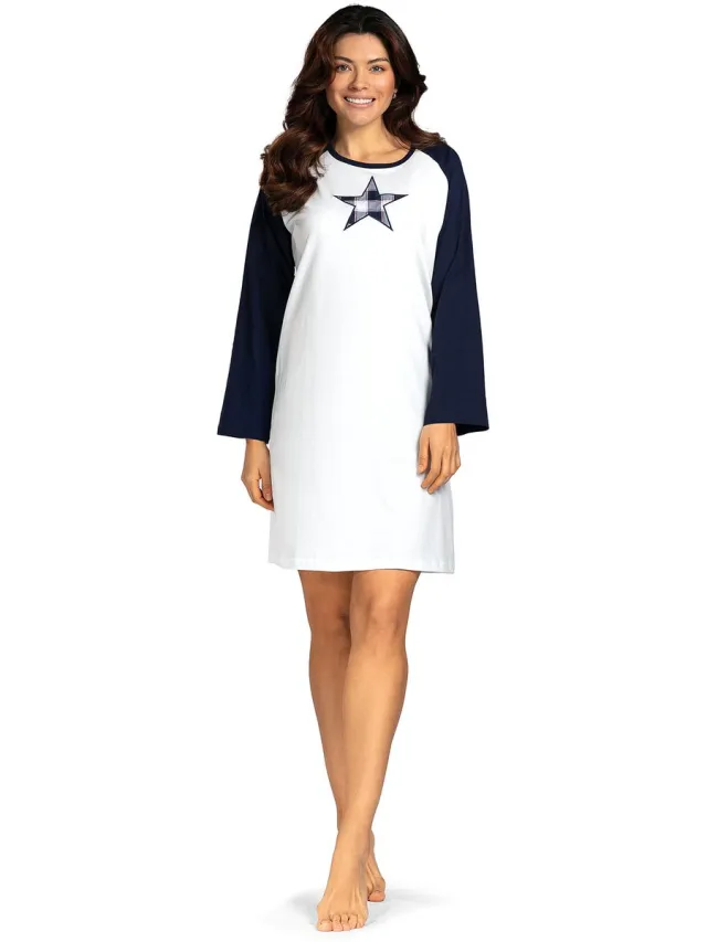 Comtessa Dames Nachthemd 'Starlight' Wit