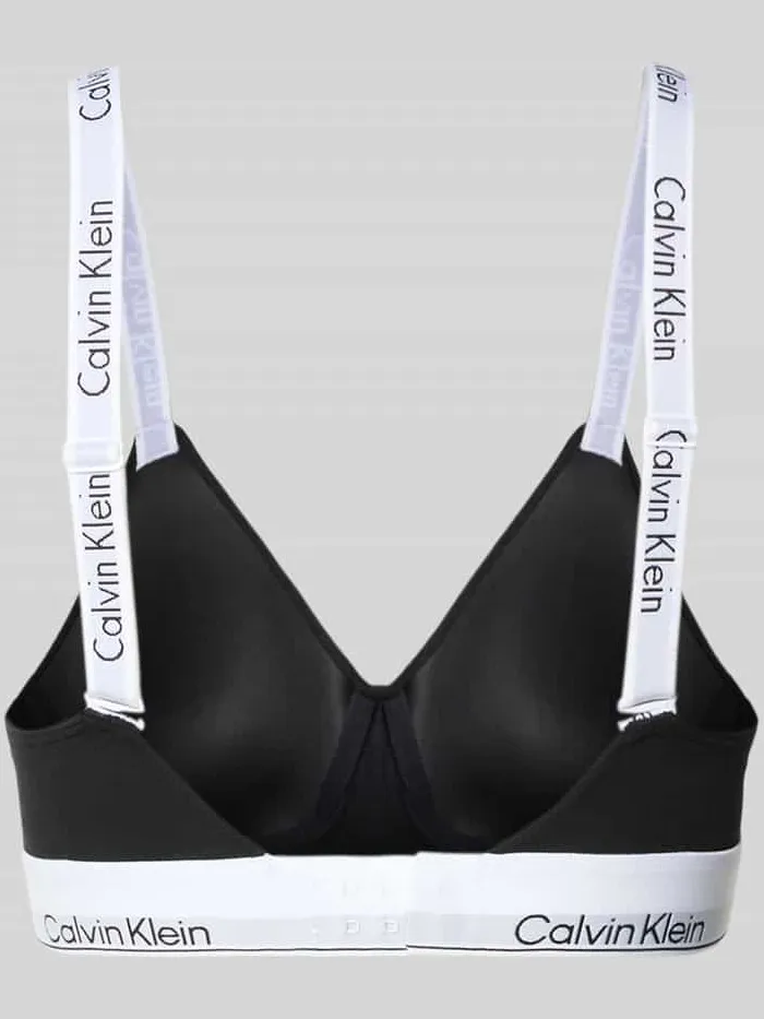 Calvin Klein Bralette met label in band zwart, foto 2